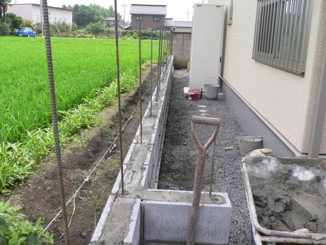 栃木小山 外壁ブロック